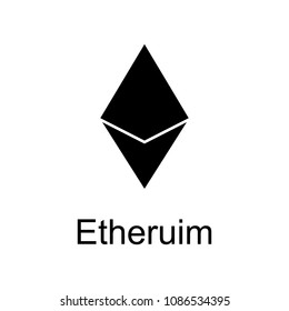 etheruim icon. Element of currency for mobile concept and web apps. Detailed etheruim icon can be used for web and mobile. Premium icon on white background