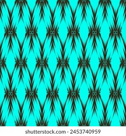 Ética Abstractas Ikat Art patrón sin fisuras en blanco y gris. Patrones de línea superpuestos sobre un fondo azul reflectante. Diseñado para fondos, texturas, tela, Fondo de pantalla, camisas, alfombras.