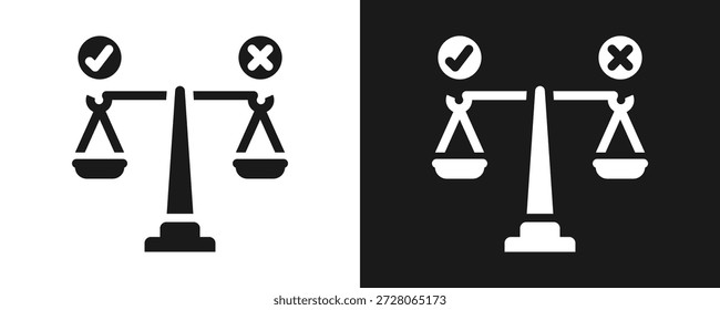 Conjunto De Iconos Éticos Glifo En Fondo Blanco Y Negro