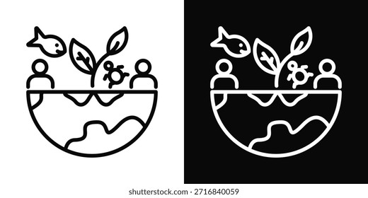 Ícone Ético Branco E Preto Estilo De Fundo