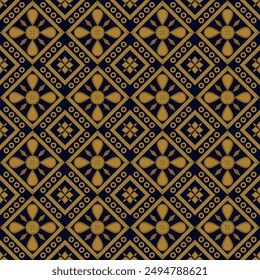 Ethic Pattern Seamless Background with Gold Color