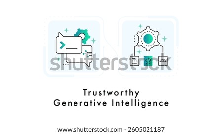 Ethical AI Governance and Hallucination Mitigation Icon for Trustworthy Generative Intelligence