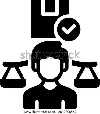 Ethical Consumerism Icon Glyph Vector Illustration