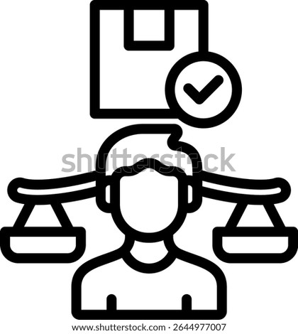 Ethical Consumerism Icon Outline Vector Illustration