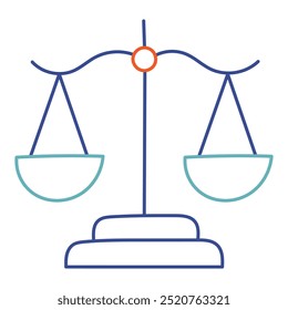 Ethical Decision-Making Icon. Representing fairness, balance, and judgment in decision-making. Vector icon with editable stroke.