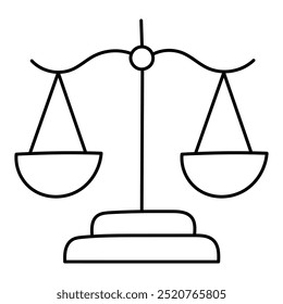 Ethical Decision-Making Icon. Representing fairness, balance, and judgment in decision-making. Vector icon with editable stroke.