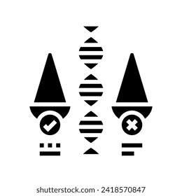 genética ética criptogenética glifo vector de icono. signo criptogenético ético ético ético. ilustración de símbolo aislado