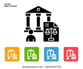 Ícone de governança ética Ilustração de vetor de estilo de várias cores