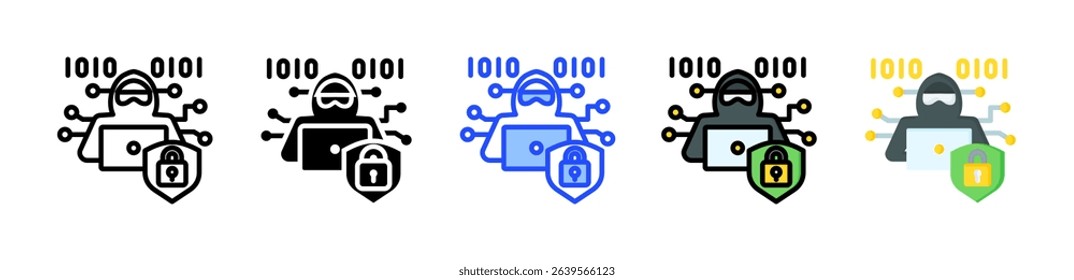 Ethical Hacking Icon Collection With Multiple Styles