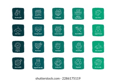 Ethical Handmade Icons for Local Brands. Handmade Icons for Earth-Friendly Brands. Sustainable Handmade Icons for Fair Trade Brands.