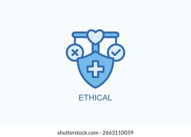 Ethical Icon Or Logo Isolated Vector Illustration