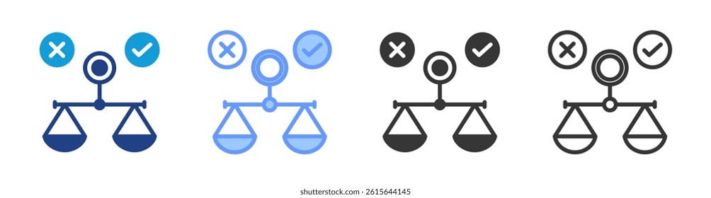 Ethical icon set multiple style collection