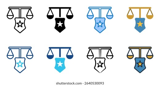Ethical icon set multiple style collection 
