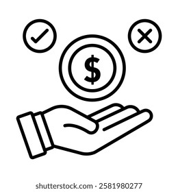 Ethical investment icon Black and white logo