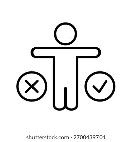 Ilustración vectorial de icono de esquema ético