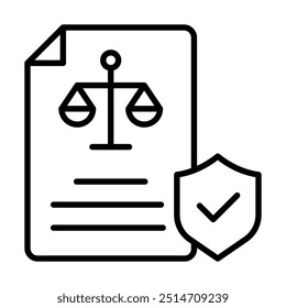 Ilustración vectorial de línea de icono de Política ética