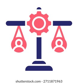 Ilustração de vetor de estilo de preenchimento de cor do ícone de prática ética
