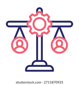 Prática ética Ícone Linha Cor Estilo Vetor Ilustração