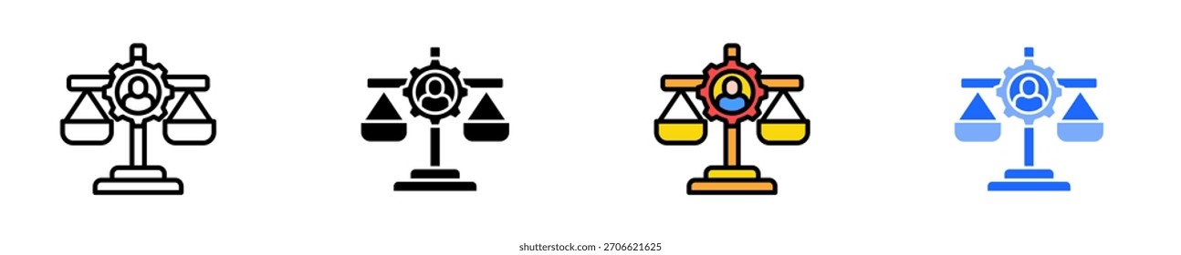 Conjunto de iconos de prácticas éticas Colección de estilo múltiple