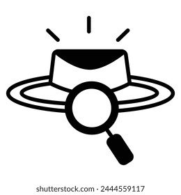 Prácticas Éticas de SEO. Icono de sombrero blanco SEO.