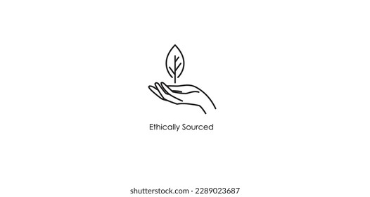 Ethical Sourced Icon - A Conscious and Modern Vector Illustration for Sustainable and Responsible Designs