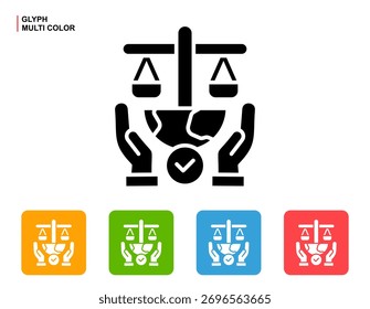 Ícone de seleção de fornecedor ético Ilustração de vetor de estilo de várias cores