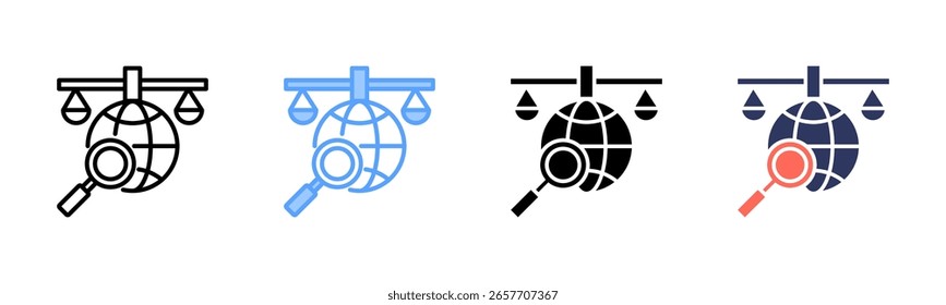 ícone Origem Ética planilha de vários estilos coleção