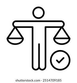 ícone Padrões éticos linha ilustração vetorial