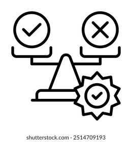 Ethical Values icon line vector illustration