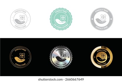 Ethically Made logo. Icon, Stamp, Badge, Seal and Symbol vector