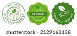 Ethically sourced ethical source stamp emblem log sign symbol vector graphic design