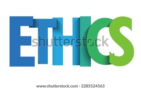 ETHICS colorful vector typography banner