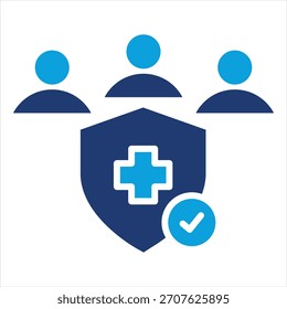 Comité de Ética Ilustración vectorial de icono azul plano