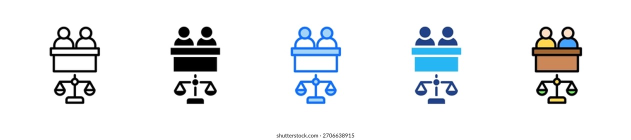 Ethics Committee Icon Set Multiple Style Collection