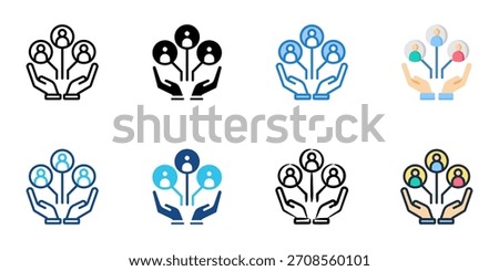 Ethics Committee icon set multiple style vector collection 
