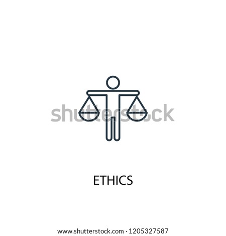 ethics concept line icon. Simple element illustration. ethics concept outline symbol design. Can be used for web and mobile UI/UX