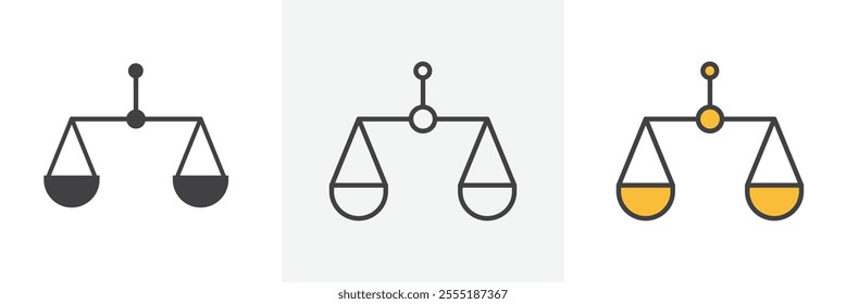 Ethics icon collection in black and colored style.
