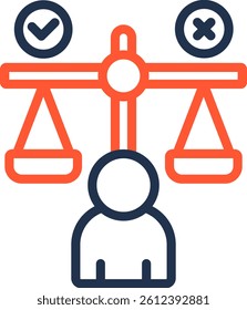 Ethics Icon Color Line Vector Illustration