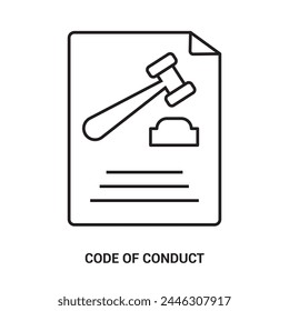 Ethics icon, Core ethical value of any business company symbol. Morality and integrity with trust in principle vector. Corporate justice scale in equilibrium sign. 