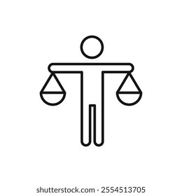 Ethics icon Isolated flat vector in outline