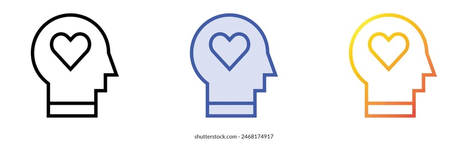 ethics icon. Linear, Blue Fill and Gradient Style Design Isolated On White Background