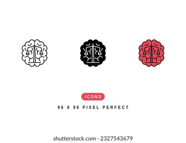 Ethics Icon. Moral Code Principle Symbol Stock Illustration. Vector Line Icons For UI Web Design And Presentation