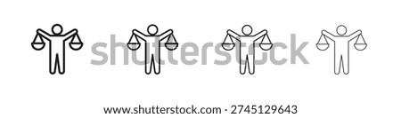 Ethics icon outline vector. outline icons collection.