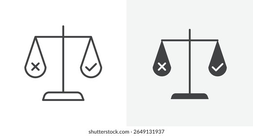 Ícone de ética Contorno do sinal do vetor