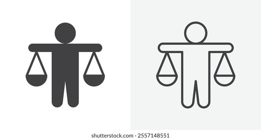Ethics icon. outlined vector style.