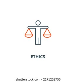 Ethics icon with simple element illustration concept symbol design used for web and mobile