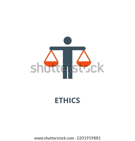 Ethics icon with simple element illustration concept symbol design used for web and mobile