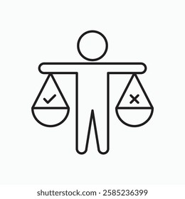 Ethics icon. simple vector icon