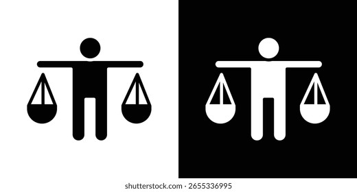 Colección de ícono de ética. Vector plano ilustración de stock.