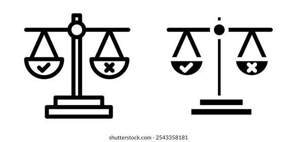 Ethics icon symbol collection on white background.